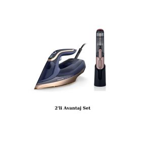 Philips Azur 8000 Serisi DST8050-20 Buharlı Ütü + Arnica Sofa Rose Dikey Şarjlı Süpürge 2'li Set