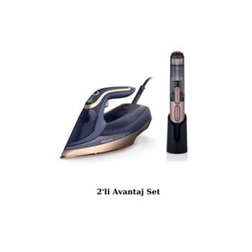 Philips Azur 8000 Serisi DST8050-20 Buharlı Ütü + Arnica Sofa Rose Dikey Şarjlı Süpürge 2'li Set