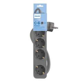 Philips CHP2144G/62 4'lü 1.5 m Gri Çocuk Korumalı Priz