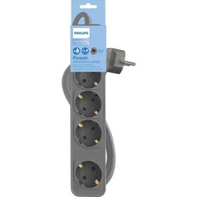 Philips CHP2144G/62 4'lü 1.5 m Gri Çocuk Korumalı Priz