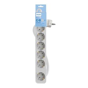 Philips CHP2164W/62 6'lı 1.5 mt Beyaz Çocuk Korumalı Priz