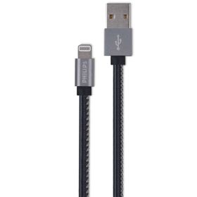 Philips DLC2508B Siyah 1.2 m Deri MFI Lisanslı Lightning Kablo