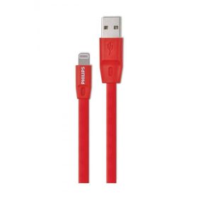 Philips DLC2508C 1.2 m Elastik Kırmızı MFI Lisanslı Lightning Kablo