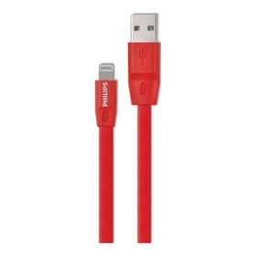 Philips DLC2508C 1.2 m Elastik Kırmızı MFI Lisanslı Lightning Kablo