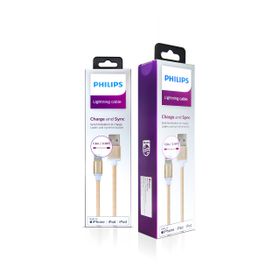 Philips DLC2508G Apple Gold 1.2 mt Örme MFI Lisanslı Lightning Kablo