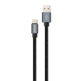 Philips DLC2528B Type-C Deri Şarj ve Data Kablosu