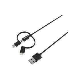 Philips DLC3106T/00MFI 3'ü 1 Arada 2 mt Şarj Kablosu