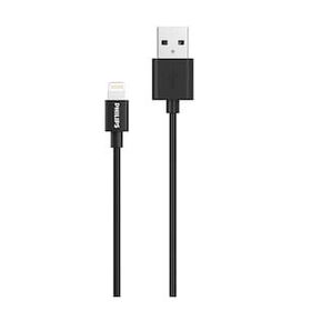 Philips DLC3106V MFI Apple Lisanslı USB-A to Lightning 2 mt Siyah Hızlı Şarj ve Data Kablosu