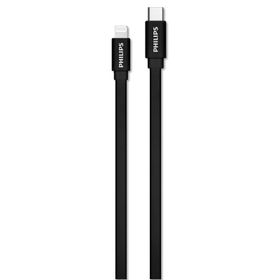 Philips DLC9543V/97 MFI USB-C Lightning 1.2 mt Siyah Şarj Kablosu