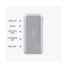 Philips DLP1810NV 10000 mAh Gri Powerbank