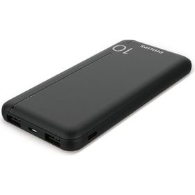 Philips DLP1812PB 10.000 mAh 2X USB-A 2.1 A USB-C Çıkış PD Siyah Taşınabilir Şarj Cihazı