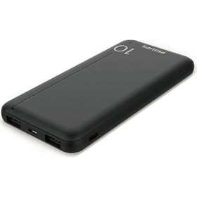 Philips DLP1812PB 10.000 mAh 2X USB-A 2.1 A USB-C Çıkış PD Siyah Taşınabilir Şarj Cihazı
