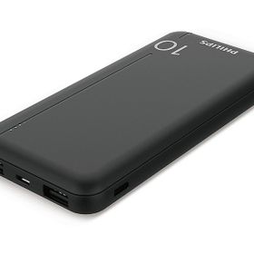 Philips DLP1812PB 10.000 mAh 2X USB-A 2.1 A USB-C Çıkış PD Siyah Taşınabilir Şarj Cihazı