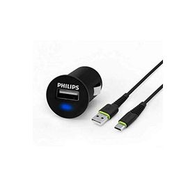 Philips DLP2520C Araç İçi Şarj Adaptörü 2.1A 1.2 m USB - USB C Şarj Kablosu