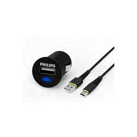 Philips DLP2520C Araç İçi Şarj Adaptörü 2.1A 1.2 m USB - USB C Şarj Kablosu