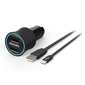 Philips DLP2553U Siyah Lightning Araç Şarj Cihazı