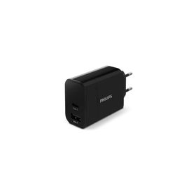 Philips DLP2621/12 USB A ve Type-C Çift Çıkışlı 30 W Siyah Şarj Adaptörü