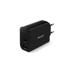Philips DLP2621/12 USB A ve Type-C Çift Çıkışlı 30 W Siyah Şarj Adaptörü