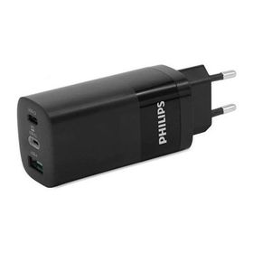 Philips DLP2681 12 2 Type-C 1 USB-A 65W Duvar Siyah Şarj Adaptörü