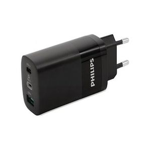 Philips DLP2681 12 2 Type-C 1 USB-A 65W Duvar Siyah Şarj Adaptörü