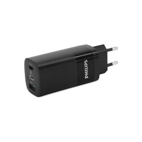 Philips DLP2681 12 2 Type-C 1 USB-A 65W Duvar Siyah Şarj Adaptörü