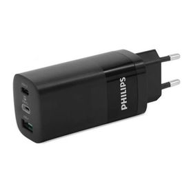 Philips DLP2681 12 2 Type-C 1 USB-A 65W Duvar Siyah Şarj Adaptörü