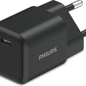 Philips DLP4333CB Siyah 30 W GAN PD USB-C Hızlı Şarj Adaptörü