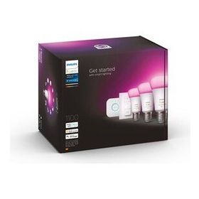 Philips E27 Hue Renkli 3'lü Kumandalı Bluetooth Özellikli Akıllı Başlangıç Seti