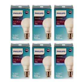 Philips Ess Ledbulb 8W-60W E27 Beyaz Işık 6 Adet Duy