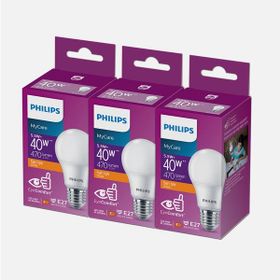 Philips Essential 40 Watt Sarı Klasik E27 Duylu 3'lü Led Ampul