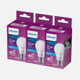 Philips Essential 60 Watt Beyaz Klasik E27 Duylu 3'lü Led Ampul