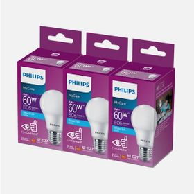 Philips Essential 60 Watt Beyaz Klasik E27 Duylu 3'lü Led Ampul