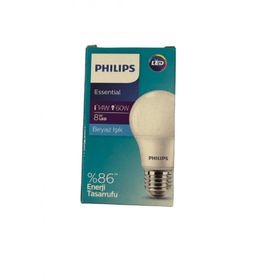 Philips Essential 8W - 60W E27 Beyaz Işık 5 Adet LED Ampul