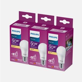 Philips Essential 90 Watt Sarı Klasik E27 Duylu 3'lü Led Ampul