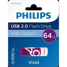Philips FM64FD05B 64 GB Vivid Mor USB 2.0 Flash Disk