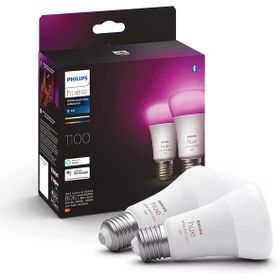 Philips Hue 2'li Ekopaket E27 Bluetooth Özellikli WCA 9 75 W Renkli Akıllı Ampul