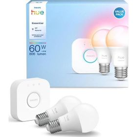 Philips Hue Essential 806 Lumen 60W E27 2'li Akıllı LED Ampul