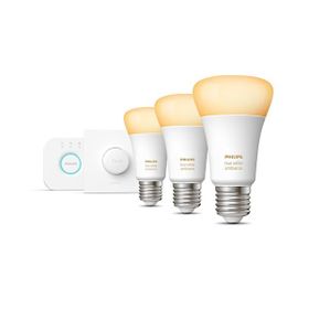 Philips Huewa 8-75W Beyaz Ambiyans Akıllı Başlangıç Seti 3'lü Akıllı Butonlu E27 Bluetooth Özellikli Aydınlatma