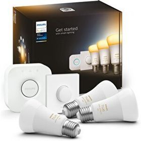 Philips Huewa 8-75W Beyaz Ambiyans Akıllı Başlangıç Seti 3'lü Akıllı Butonlu E27 Bluetooth Özellikli Aydınlatma