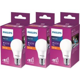 Philips LedBulb 8-60W 806Lm E27 2700K Sarı Işık New Gen 3’lü Ampul