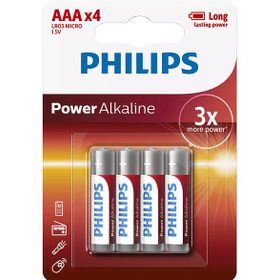 Philips LR03P4B/05 Power Alkalin AAA X4 Pil