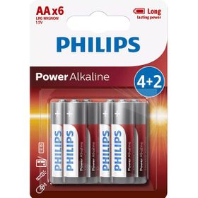 Philips LR6P6BP/10 Power Alkalin AA 4+2 Pil