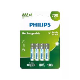 Philips R03B4A70/10 AAA Şarj Edilebilir Pil
