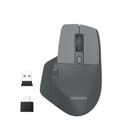 Philips SPK7858 Gri Optik Şarjlı Sessiz Kablosuz Mouse