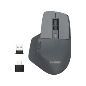 Philips SPK7858 Gri Optik Şarjlı Sessiz Kablosuz Mouse