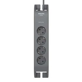Philips SPN3140A-62 4'lü Siyah Akım Koruyucu Priz