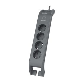 Philips SPN3140A-62 4'lü Siyah Akım Koruyucu Priz