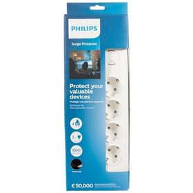 Philips SPN7040WA 600J 2M 3680W 16A 4'lü Akım Korumalı Priz