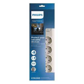 Philips SPN7040WA/62 3680 W 16 A 2 m Kablo Dörtlü Akım Korumalı Priz