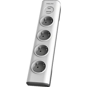 Philips SPN7040WA/62 Beyaz 600 Joules 2 mt Örgülü Kablo 4 Soket Akım Korumalı Priz